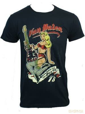 Van Halen: Pin Up Guitar, Black (XL) [T-SHIRT]