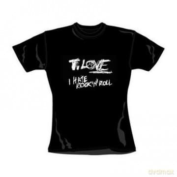 T. Love: I Hate Rock'n'roll, Black, Womens (XS) [T-SHIRT]