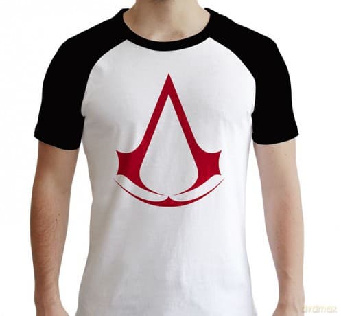 ASSASSIN'S CREED T-shirt Crest man SS white & black premium XXL