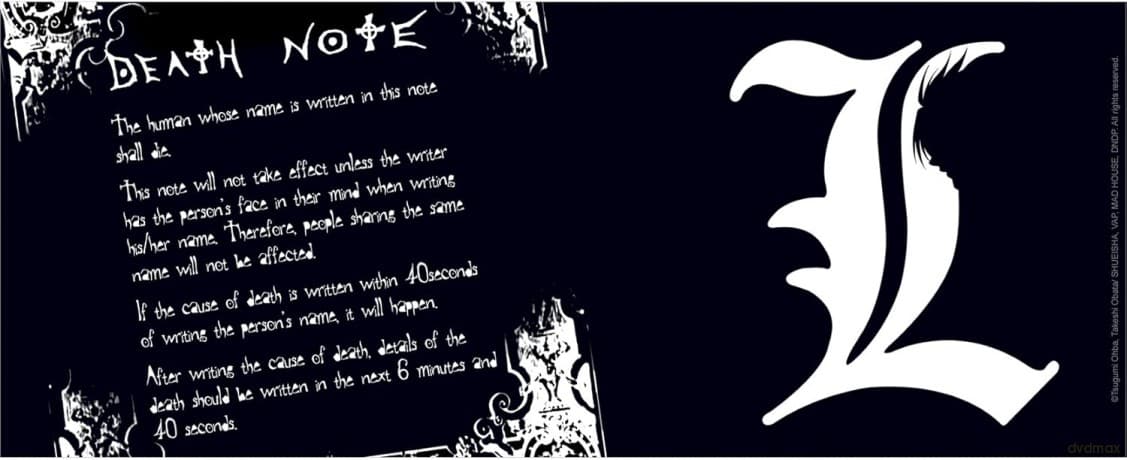 DEATH NOTE Kubek 320 ml L & rules with box