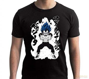 DRAGON BALL SUPER T-shirt Royal Blue Vegeta man SS black New fit XXL