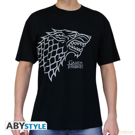 GAME OF THRONES T-shirt Stark man SS black basic (Gra o Tron) XXL