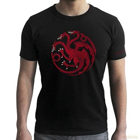 GAME OF THRONES T-shirt Targaryen man SS black new fit (Gra o Tron) XXL