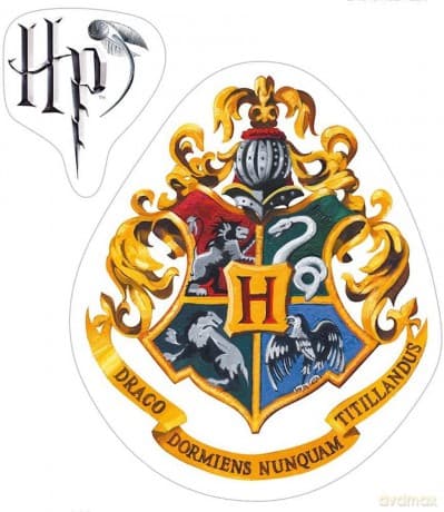 HARRY POTTER Naklejki 161 mm/ 2 planches Hogwarts Houses