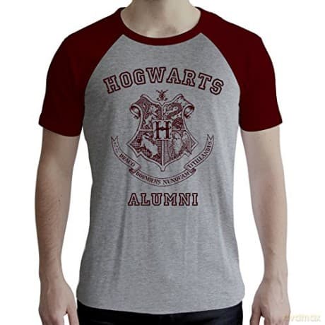 HARRY POTTER T-shirt Alumni man SS grey & red premium XXL