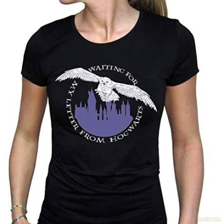 HARRY POTTER T-shirt Hedwig woman SS black basic XL