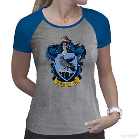 HARRY POTTER T-shirt Ravenclaw woman SS grey & blue premium XL