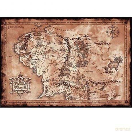 LORD OF THE RINGS Plakat / Poster Map (91.5x61)