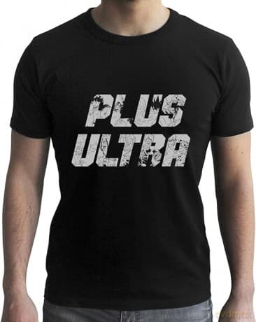 MY HERO ACADEMIA T-shirt Plus Ultra man SS black new fit S
