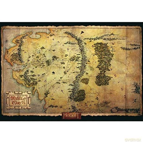 THE HOBBIT Poster Middle Earth Map (91.51)