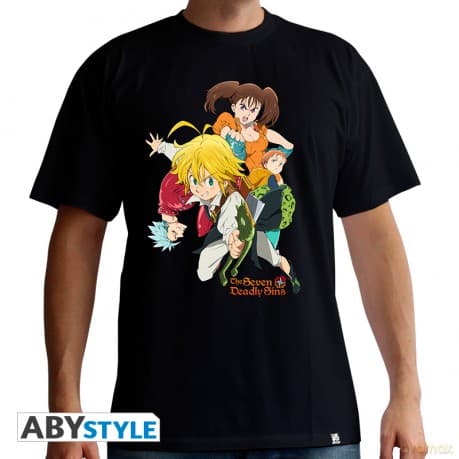 THE SEVEN DEADLY SINS T-shirt Groupe man SS black basic S