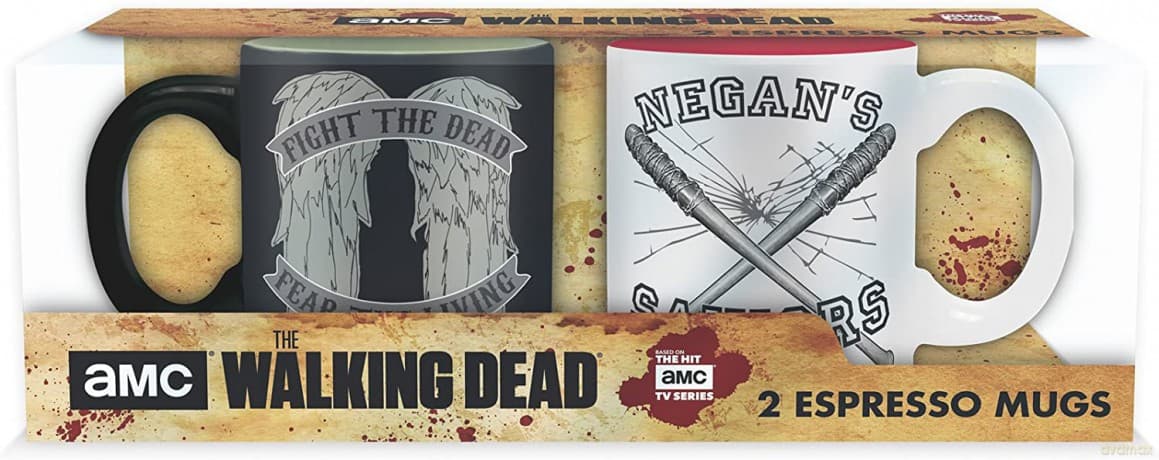 THE WALKING DEAD Set 2 espresso mugs 110 ml Daryl VS Negan