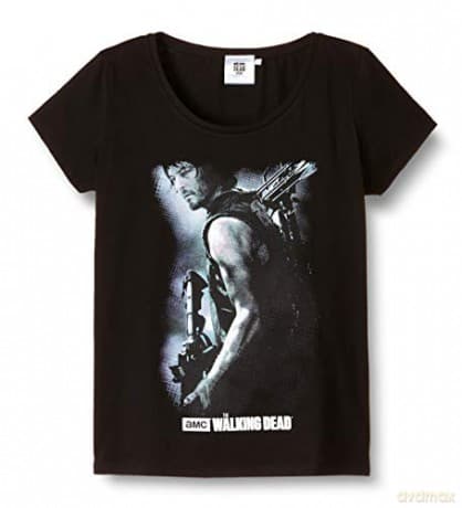 THE WALKING DEAD T-shirt Daryl Crossbow woman SS black basic L