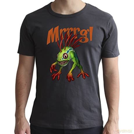 WORLD OF WARCRAFT T-shirt Murloc man SS dark grey new fit XL