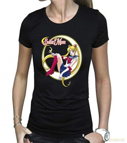 SAILOR MOON T-shirt Sailor Moon woman SS black basic M