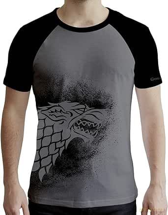 GAME OF THRONES T-shirt Stark man SS grey & black premium (Gra o Tron) M