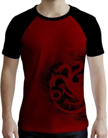 GAME OF THRONES T-shirt Targaryen man SS red & black premium (Gra o Tron) XL