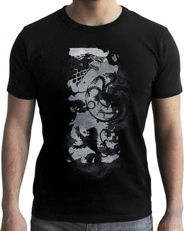GAME OF THRONES T-shirt Map man SS black new fit (Gra o Tron) S