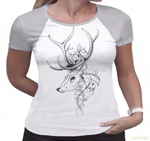 HARRY POTTER T-shirt Patronus woman SS white & grey premium S