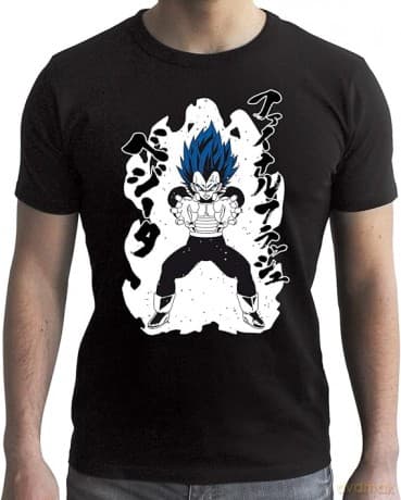 DRAGON BALL SUPER T-shirt Royal Blue Vegeta man SS black New fit L