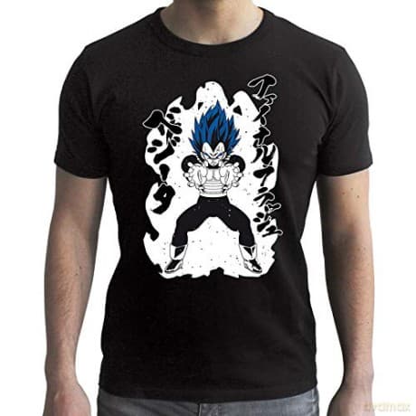 DRAGON BALL SUPER T-shirt Royal Blue Vegeta man SS black New fit M