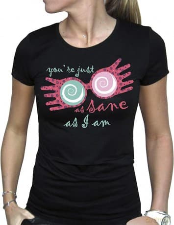 HARRY POTTER T-shirt Luna Lovegood woman SS black basic XS