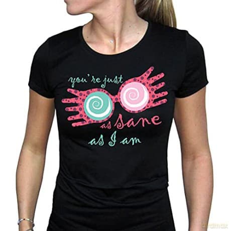 HARRY POTTER T-shirt Luna Lovegood woman SS black basic L