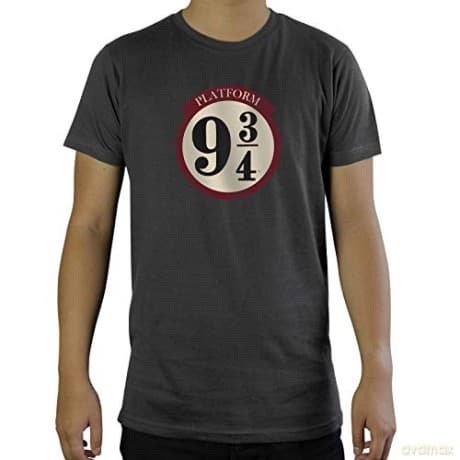 HARRY POTTER T-shirt 9 3/4 man SS dark grey basic XL