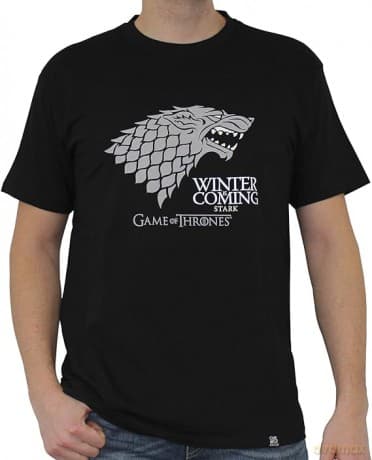 GAME OF THRONES T-shirt Winter is coming man SS black basic (Gra o Tron) L