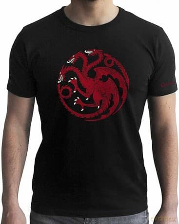 GAME OF THRONES T-shirt Targaryen man SS black new fit (Gra o Tron) M