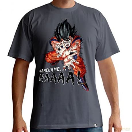 DRAGON BALL T-shirt DBZ/ Kamehameha man SS dark grey basic L