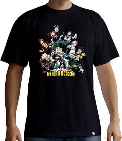MY HERO ACADEMIA T-shirt Heroes man SS black basic XXL