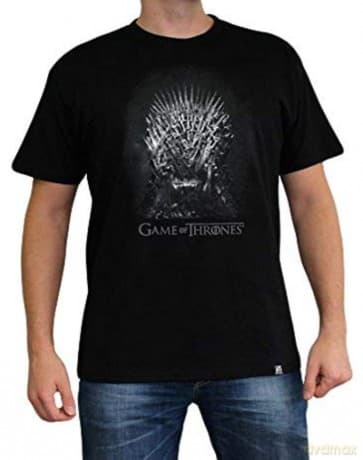 GAME OF THRONES T-shirt Iron throne man SS black New fit (Gra o Tron) M