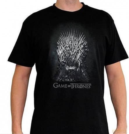 GAME OF THRONES T-shirt Iron throne man SS black New fit (Gra o Tron) XL
