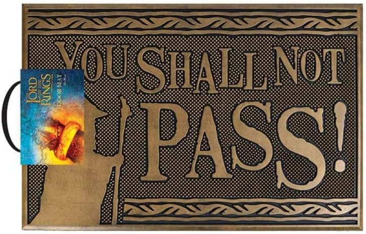 Lord Of The Rings Shall Not Pass Gumowa wycieraczka