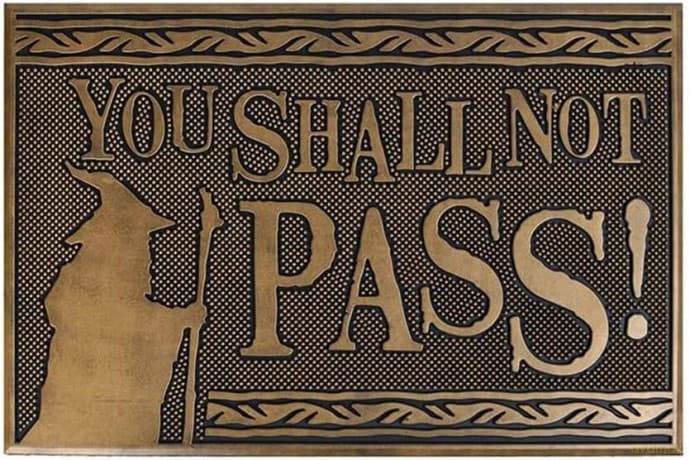 Lord Of The Rings Shall Not Pass Gumowa wycieraczka