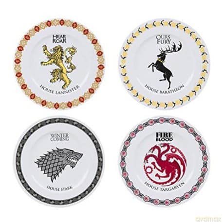 GAME OF THRONES - Set of 4 Plates - Houses