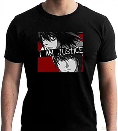 DEATH NOTE - Tshirt I am Justice man black - New fit
