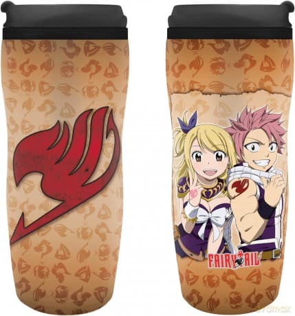 FAIRY TAIL - Travel mug Lucy, Natsu & Emblem