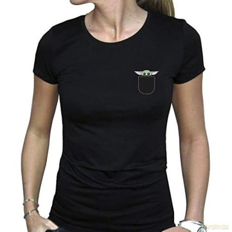 THE MANDALORIAN - Tshirt Baby Yoda woman black