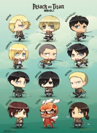 Attack On Titan - Chibi Characters - Poster (91.5x61)