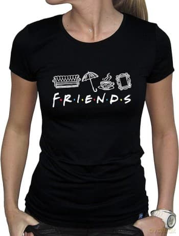 Friends - T-shirt Central Perk Woman Ss Black - Basic