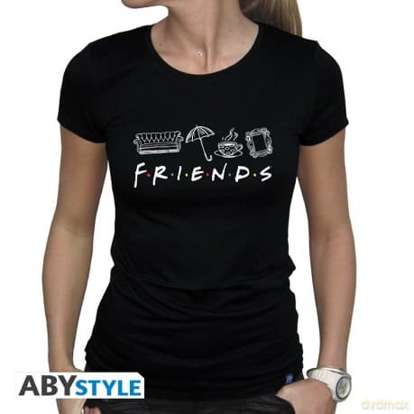 Friends - T-shirt Central Perk Woman Ss Black - Basic