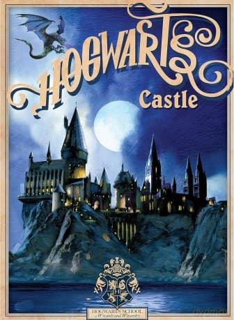 HARRY POTTER Zestaw plakatów Retro Hogwarts&Diagon (52x38) 2 szt.