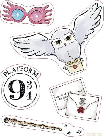 HARRY POTTER zestaw naklejek 16x11 cm/ 2 