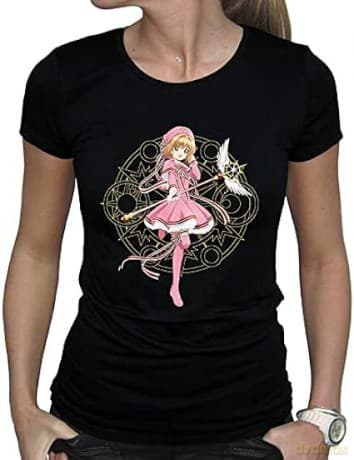 CARDCAPTOR SAKURA - T-shirt Sakura woman SS black - basic