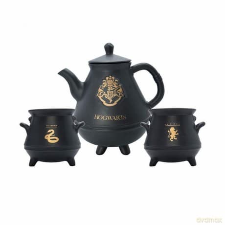HARRY POTTER Zestaw do herbaty Hogward 3 el: imbryk, kubki