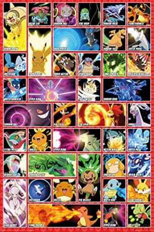 POKEMON Moves Plakat (91.5x61)