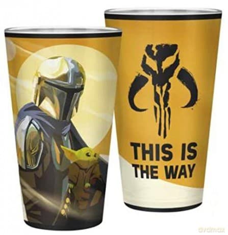 THE MANDALORIAN - Large Glass - 400 ml - Mando and The Child - box