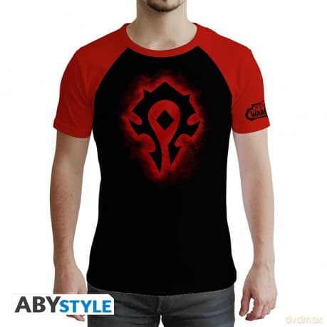 WORLD OF WARCRAFT - T-shirt Horde man SS Red & Black - premium